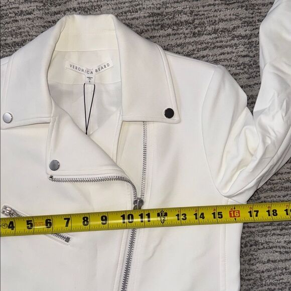NWT VERONICA BEARD Scuba Hadley Jacket White Size 2 Dickey Compatible - Picture 9 of 12